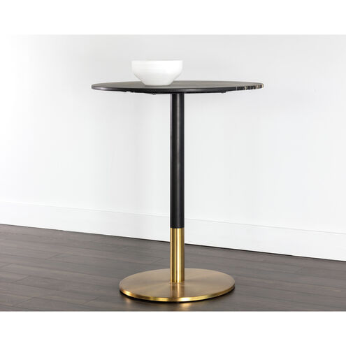Massie Black Marble Bar Table